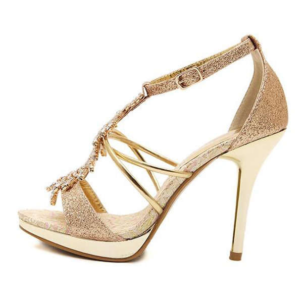 SHOES/WOMEN'S SHOES/GOLD SHOES/SEQUINED SHOES/BRIDAL SHOES/STILETTO SHOES