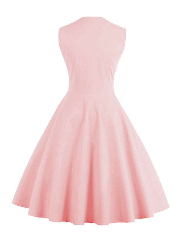 DRESSES/DRESS/PINK DRESS/VINTAGE DRESS/SWING DRESS/PATCHWORK DRESS/PARTY DRESS/PLUS SIZE DRESS