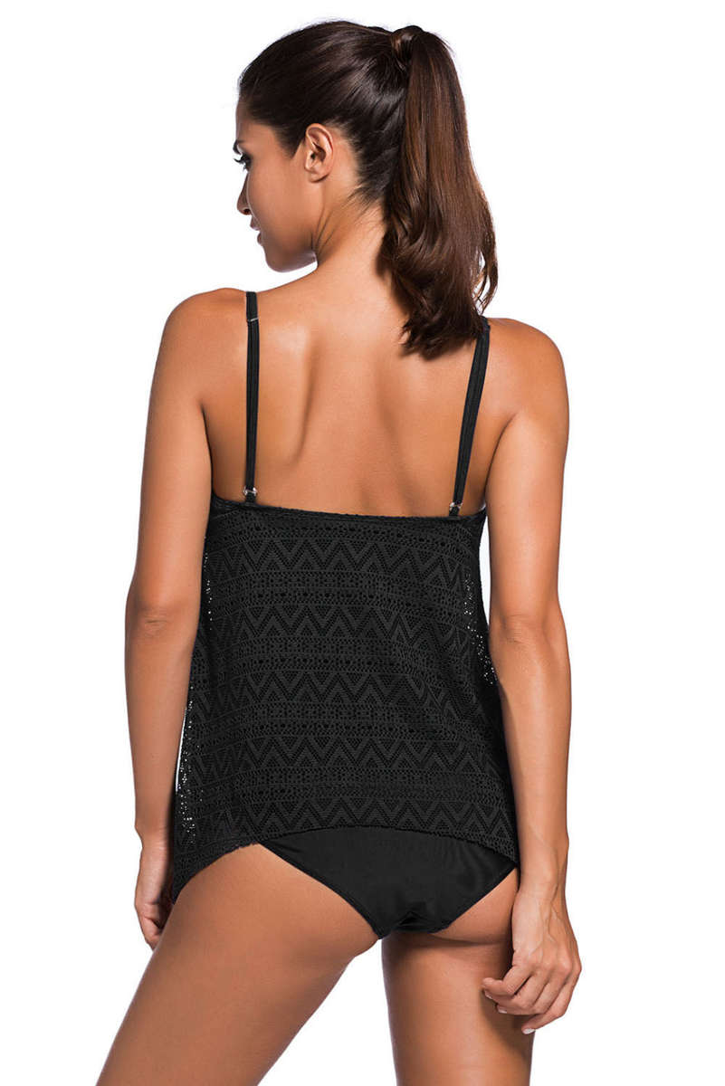 TANKINI SWIMSUITS/WOMENS TANKINI SWIMSUIT/BLACK TANKINI SWIMSUIT/TWO PIECE TANKINI SWIMSUIT