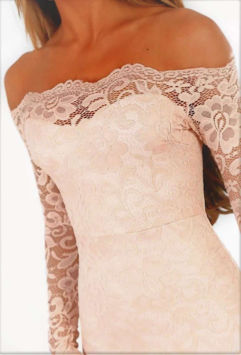 MAXI DRESS/PINK MAXI DRESS/LACE MAXI DRESS/OFF SHOULDER MAXI DRESS/PINK LACE EVENING MAXI DRESS