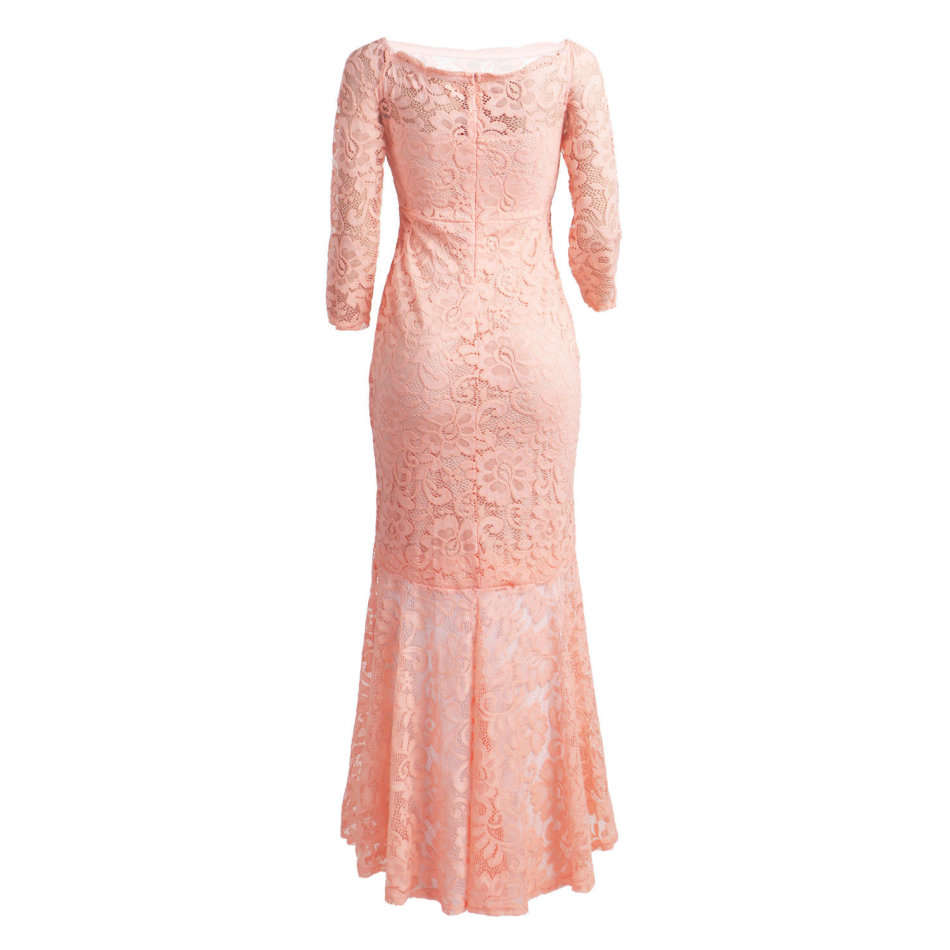 MAXI DRESS/PINK MAXI DRESS/LACE MAXI DRESS/OFF SHOULDER MAXI DRESS/PINK LACE EVENING MAXI DRESS