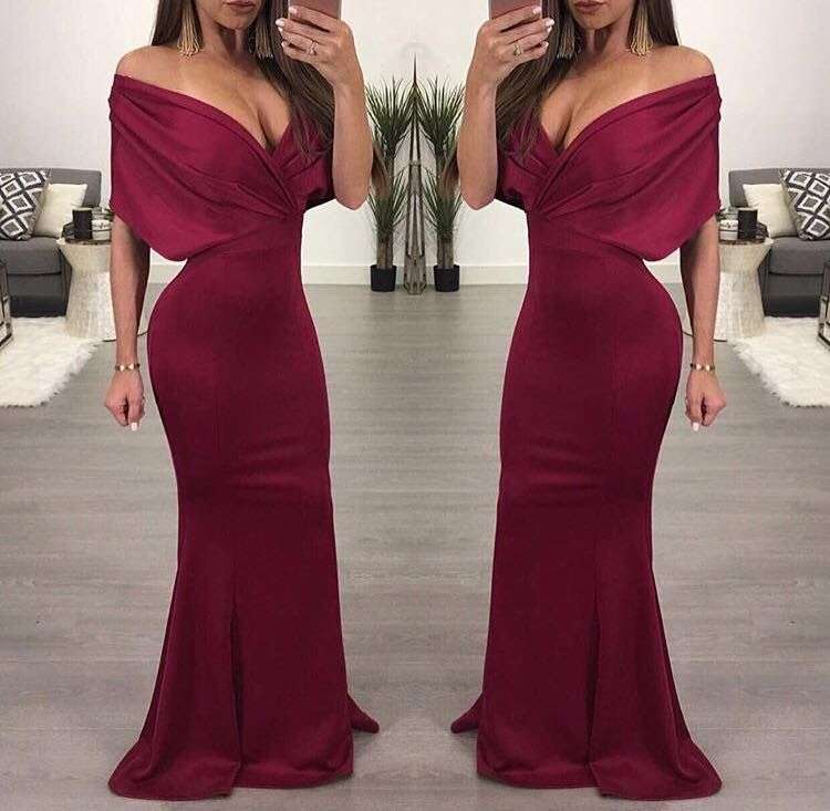 EVENING DRESS/EVENING DRESSES/RED EVENING DRESS/FISHTAIL EVENING DRESS/FORMAL EVENING DRESS