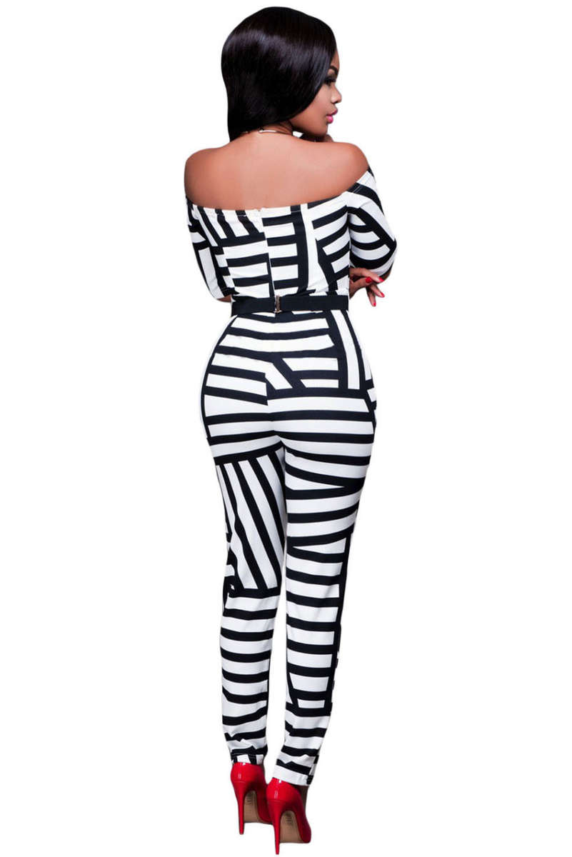JUMPSUITS/JUMPSUIT/OFF SHOULDER JUMPSUIT/BODYCON JUMPSUIT/WHITE BLACK JUMPSUIT/SEXY JUMPSUIT