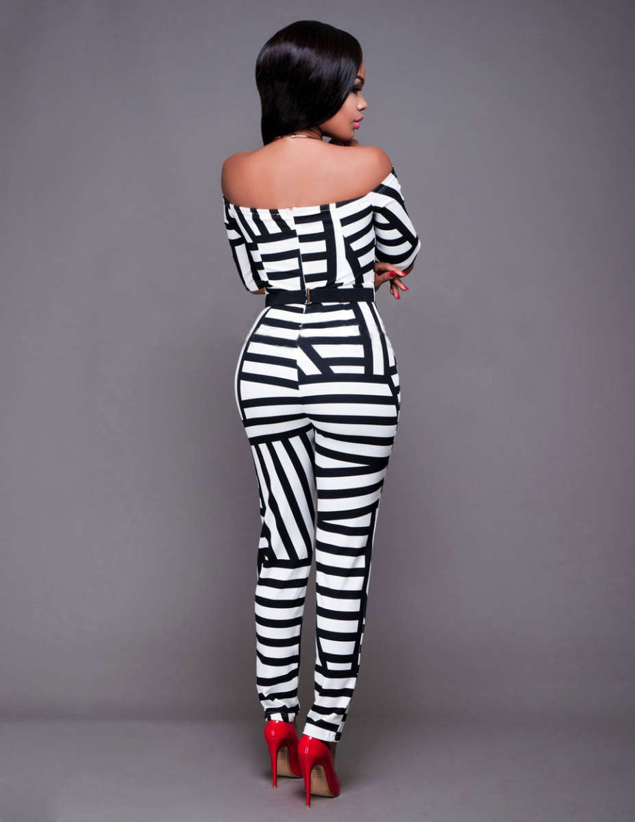 JUMPSUITS/JUMPSUIT/OFF SHOULDER JUMPSUIT/BODYCON JUMPSUIT/WHITE BLACK JUMPSUIT/SEXY JUMPSUIT