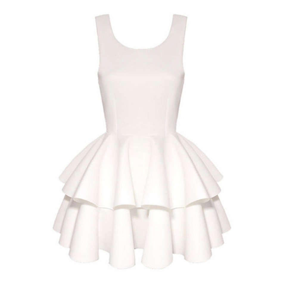 DRESSES/DRESS/MINI DRESS/WHITE DRESS/TIERED DRESS/SKATER DRESS/BOWKNOT DRESS/SEXY DRESS/PARTY DRESS