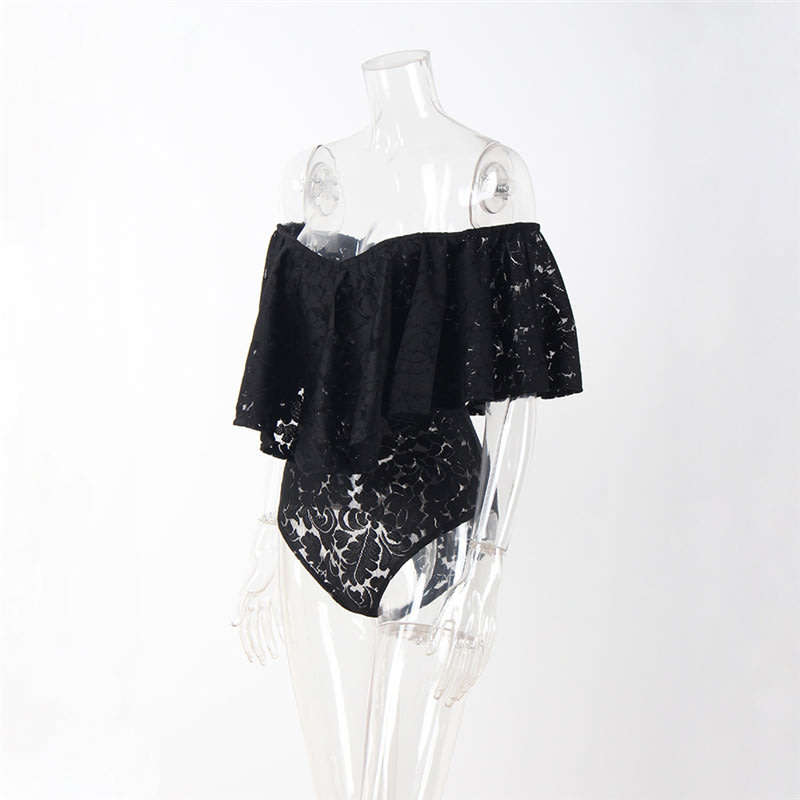 Black Off Shoulder Bodysuits