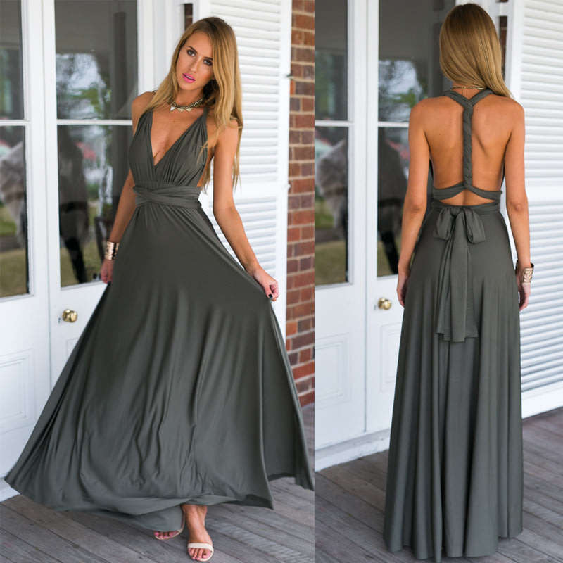 INFINITY DRESS/INFINITY DRESSES/GREY INFINITY DRESS/BRIDESMAID DRESS/INFINITY EVENING DRESS
