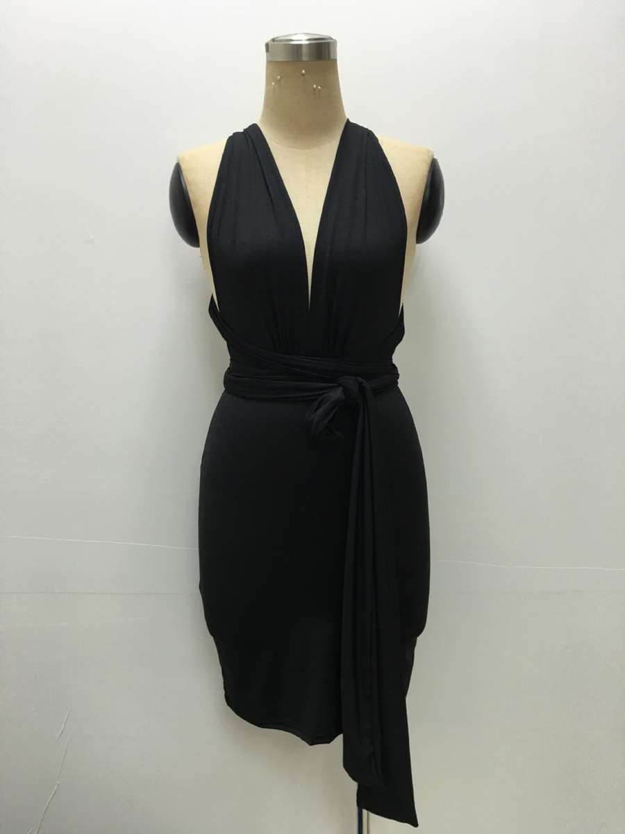 Black mini infinity party dresses