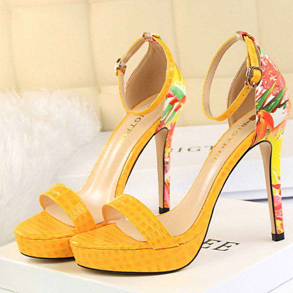 SHOES/SANDALS/WOMENS SHOES/YELLOW SHOES/SANDAL SHOES/SUMMER SHOES/STILETTO SHOES/STILETTO SANDALS