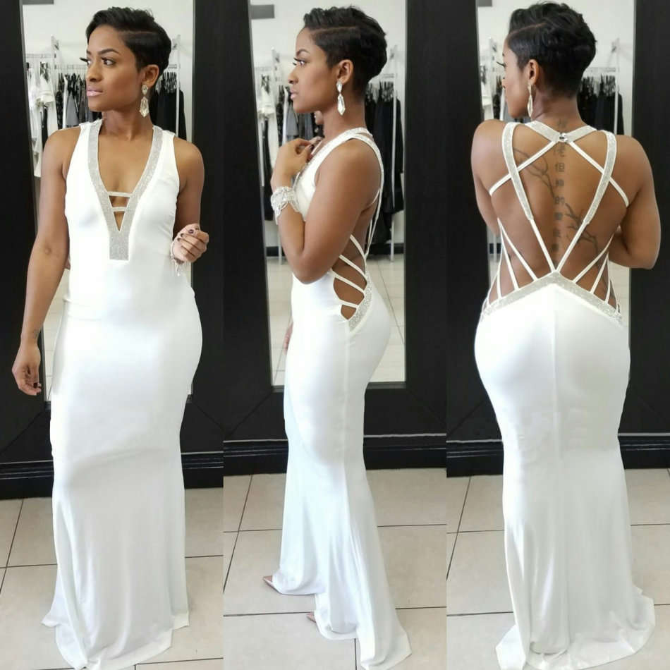 EVENING DRESS DRESSES/EVENING DRESS/SEXY EVENING DRESS/WHITE EVENING DRESS/MAXI EVENING DRESS