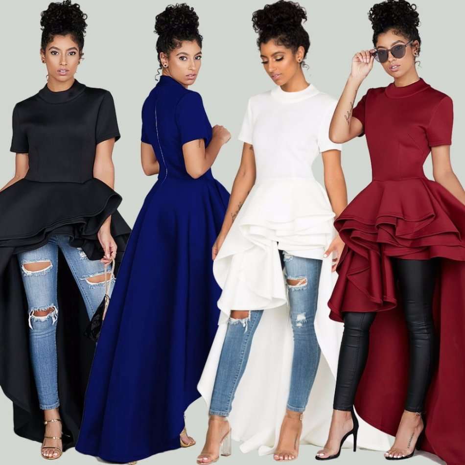 White hi-low party dress