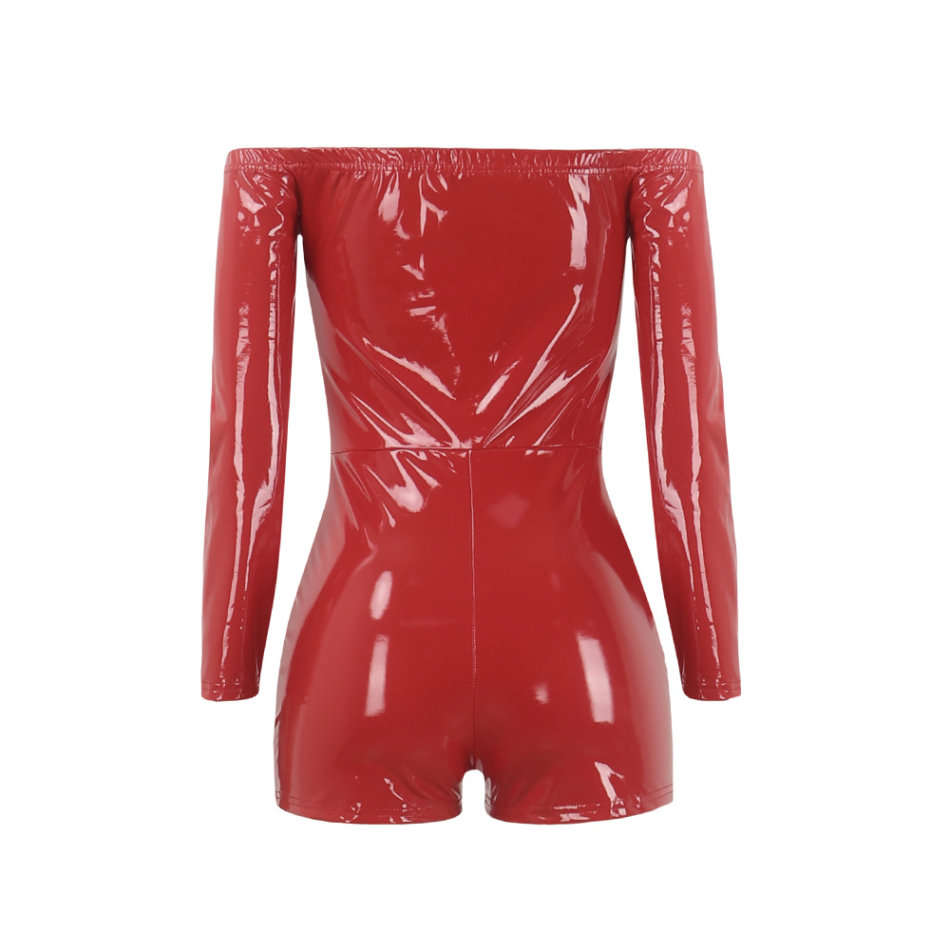 JUMPSUITS/SHORT JUMPSUIT/JUMPSUIT ROMPER/RED ROMPER/LEATHER ROMPER/PARTY ROMPER PLAYSUIT