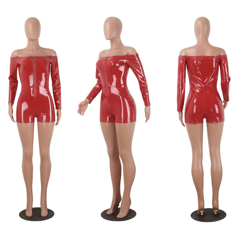 JUMPSUITS/SHORT JUMPSUIT/JUMPSUIT ROMPER/RED ROMPER/LEATHER ROMPER/PARTY ROMPER PLAYSUIT