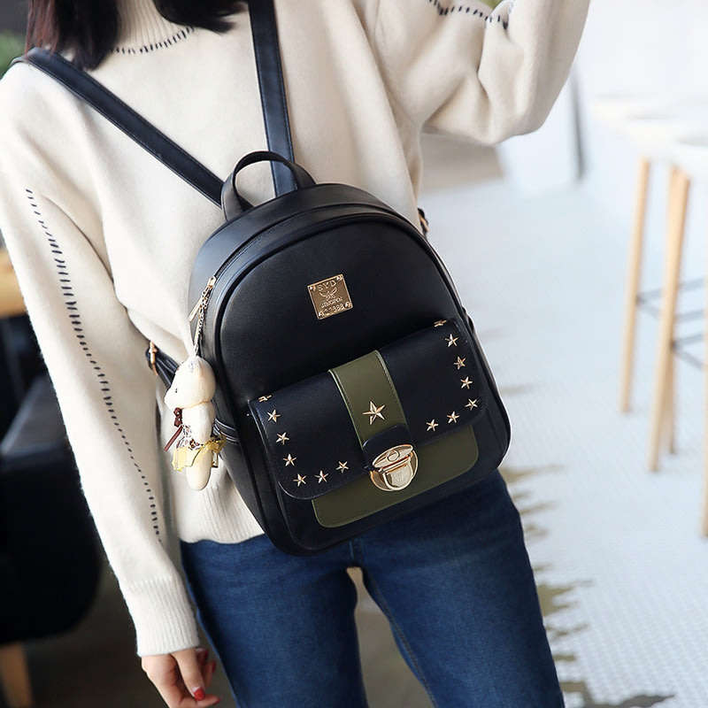 Womens Three Piece Green Backpack Sets