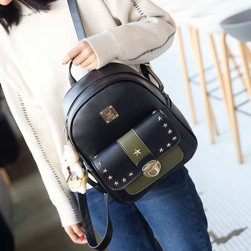 Womens Three Piece Green Backpack Sets