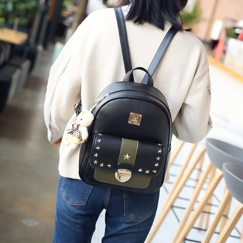 Womens Three Piece Green Backpack Sets