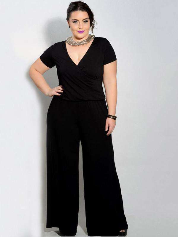 Formal Plus Size Black Jumpsuits