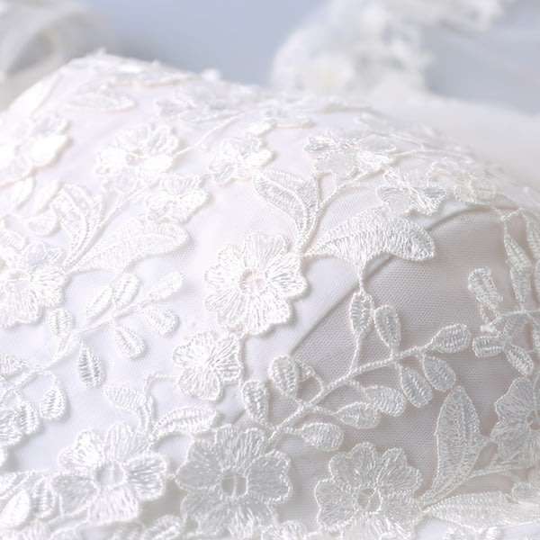 White Lace Princess Wedding Dresses