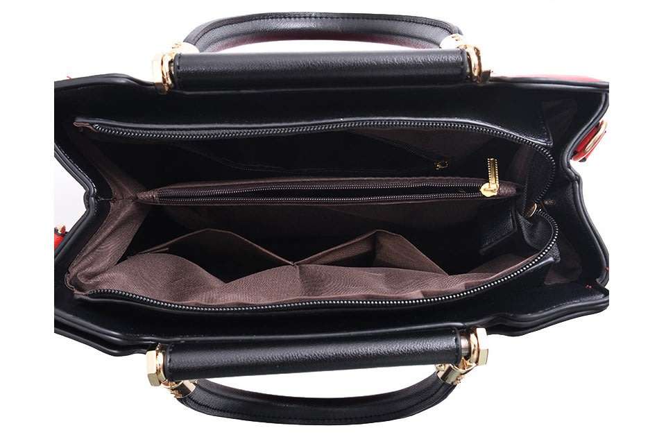 Womens Zipper Light Purple Office Shoulder Handbag