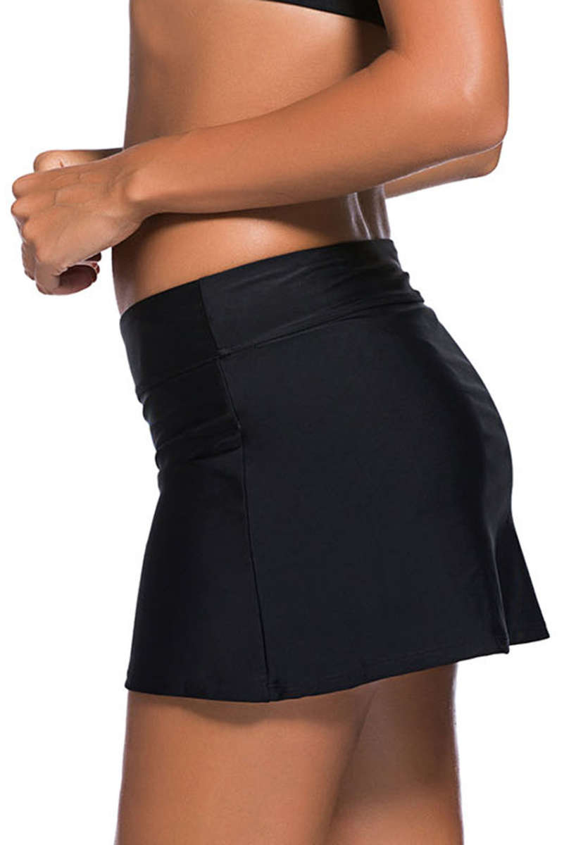 Black bikini bottom skirt curvy skirted bikini bottoms
