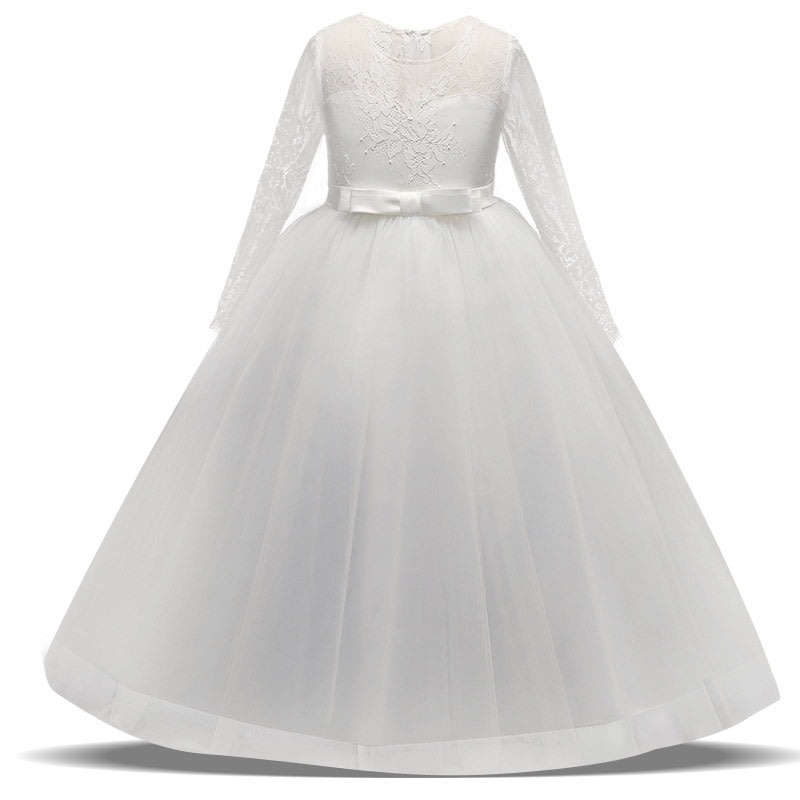 Girls dress flower girls party white princess dresses