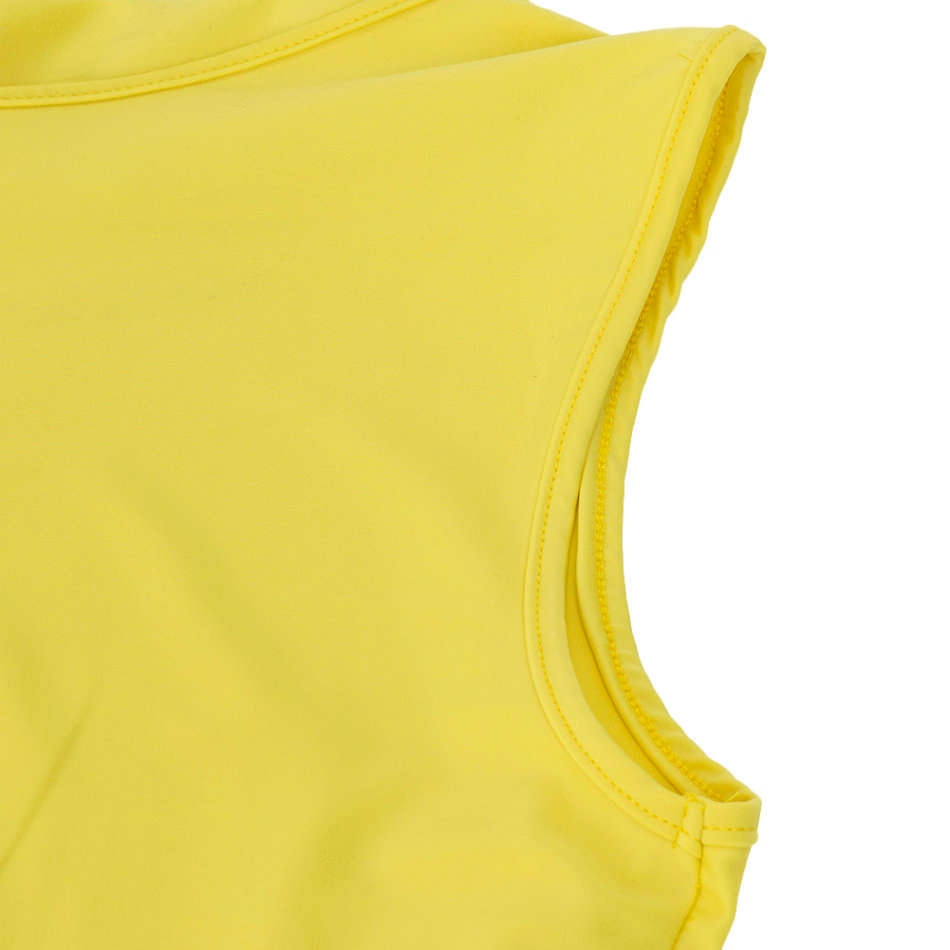 Yellow one sleeve wrap evening dresses