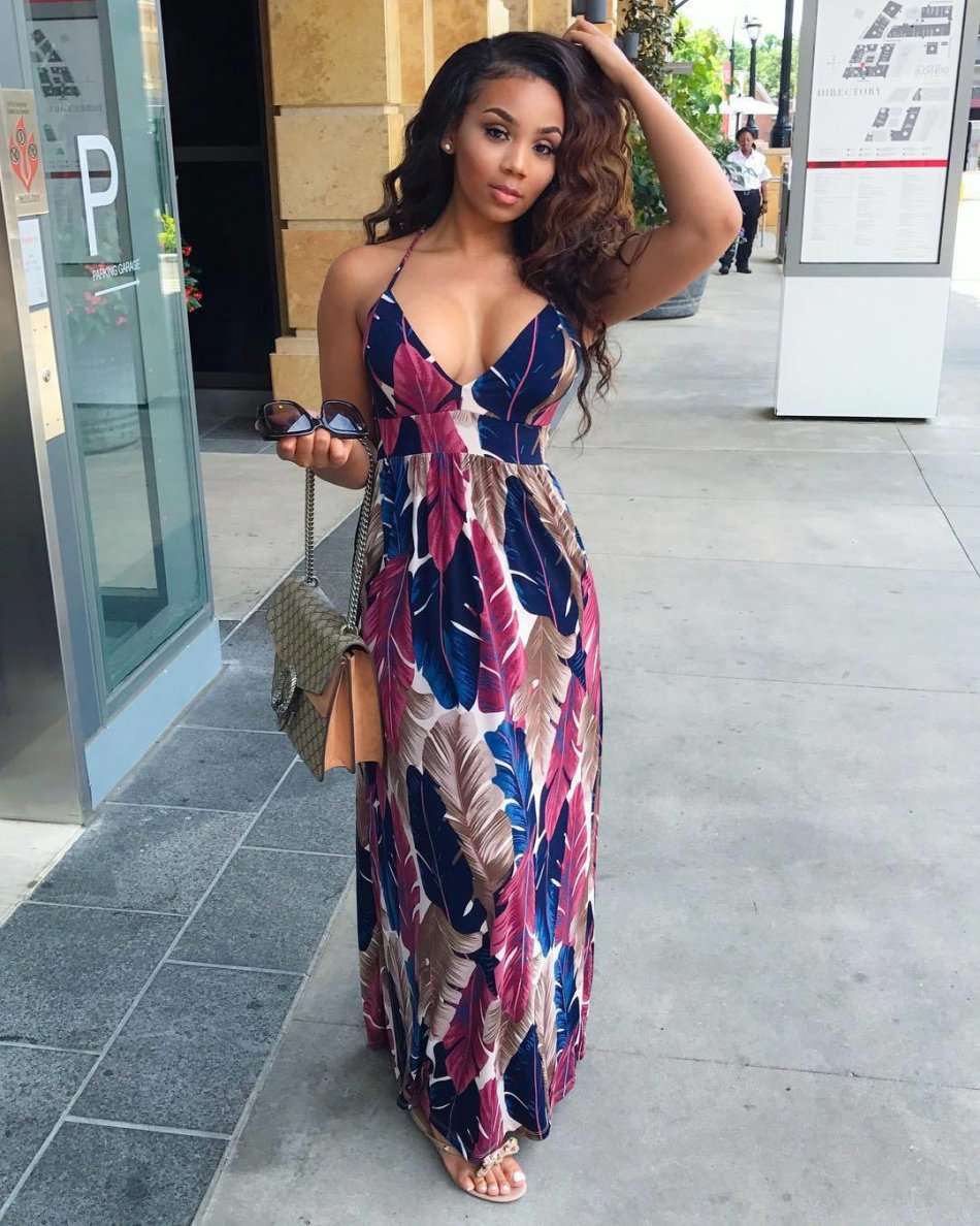 Maxi Dresses Halter Casual Beach Maxi Dress
