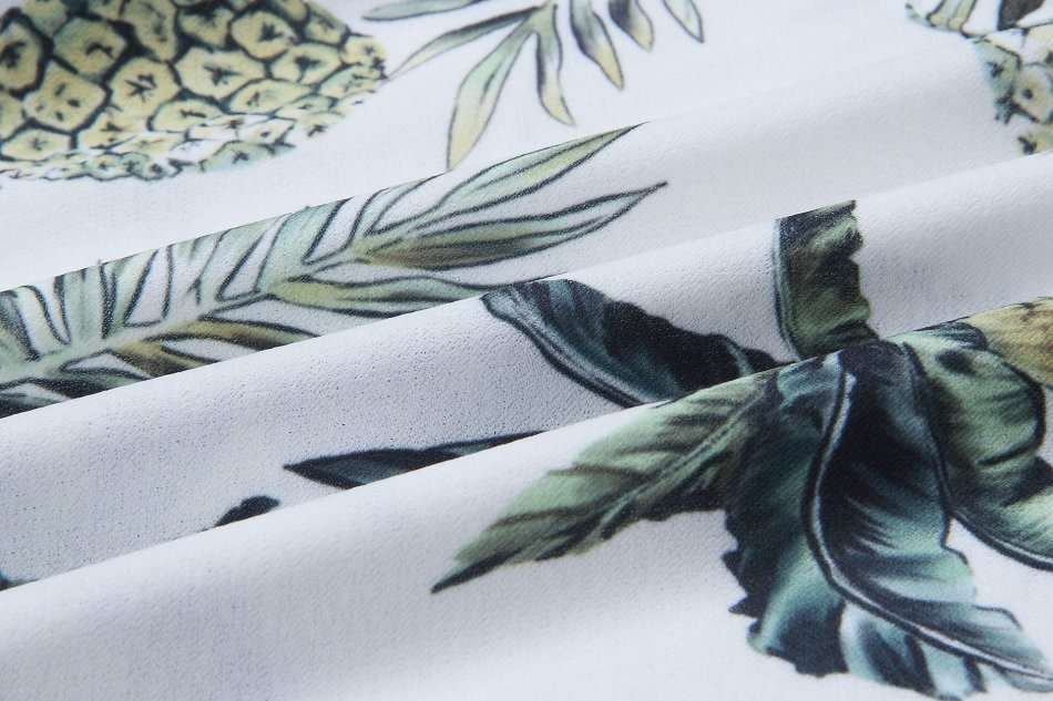 Dresses White Sleeveless Printed Summer Dress