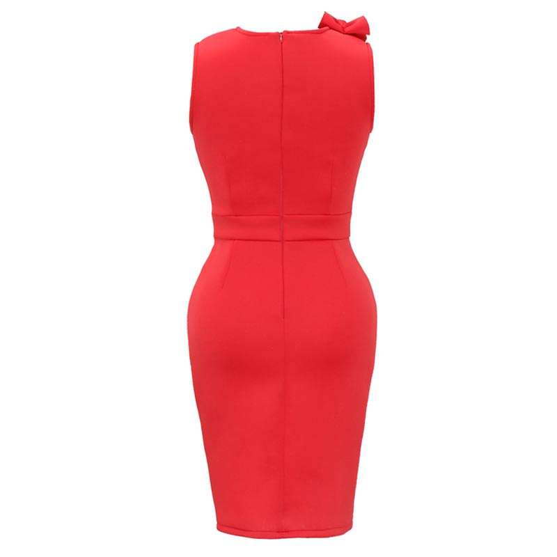 DRESSES/DRESS/RED DRESS/RUFFLE DRESS/BODYCON DRESS/PARTY DRESS/FORMAL DRESS