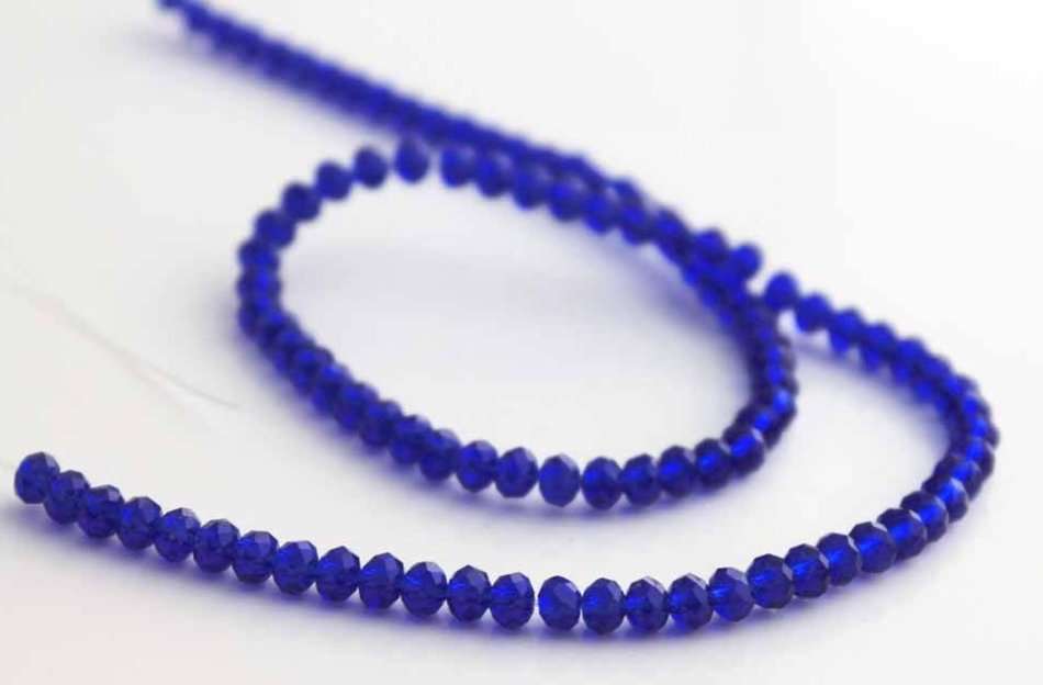 Czech Crystal Beads/Bicone/Cobalt Blue 4MM