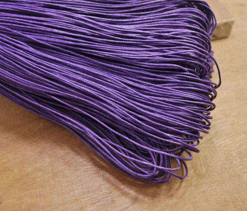 Waxed Kumihimo Craft/Beading Cord Purple 1.5mm
