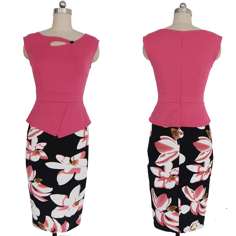 DRESSES/DRESSES/PINK DRESS/BODYCON DRESS/PENCIL DRESS/FORMAL DRESS/OFFICE DRESS/FLORAL DRESS/DRESS