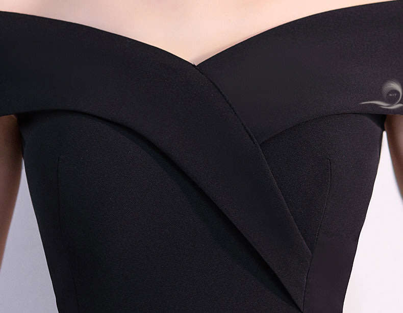 Black off shoulder womens evening dresses