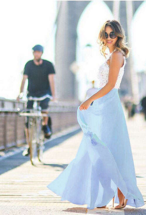 DRESSES/DRESS/BLUE DRESS/LACE DRESS/CHIFFON DRESS/MAXI DRESS/ELEGANT DRESS/MAXI CHIFFON DRESSES