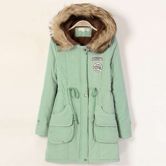 Hooded Suede Parkas For Women