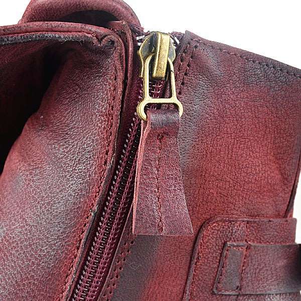 Women's Buckle Round Toe Western Cowboy Riding Combat Retro Vintage Ankle Boots - SA Size 2-10