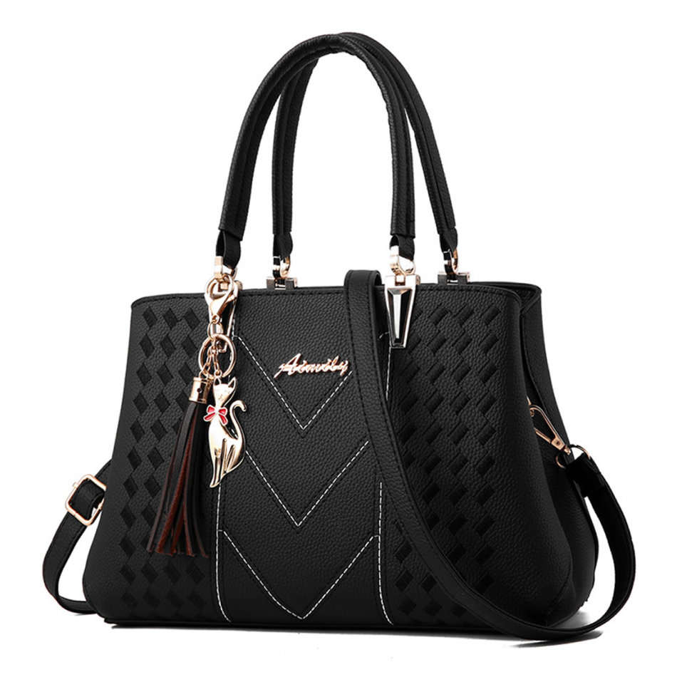 Women Top Handle Embroidered Office Shoulder Handbags