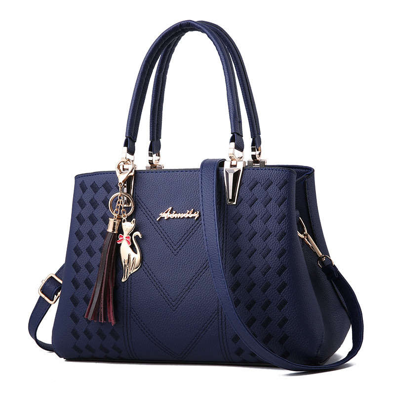Women Top Handle Embroidered Office Shoulder Handbags