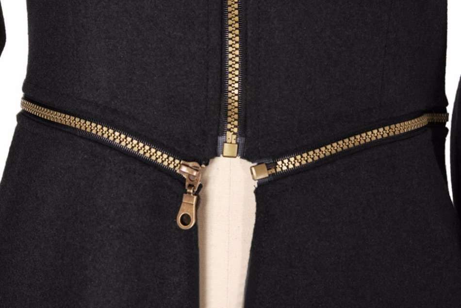 Women Black Long Sleeve Detachable Maxi Coat