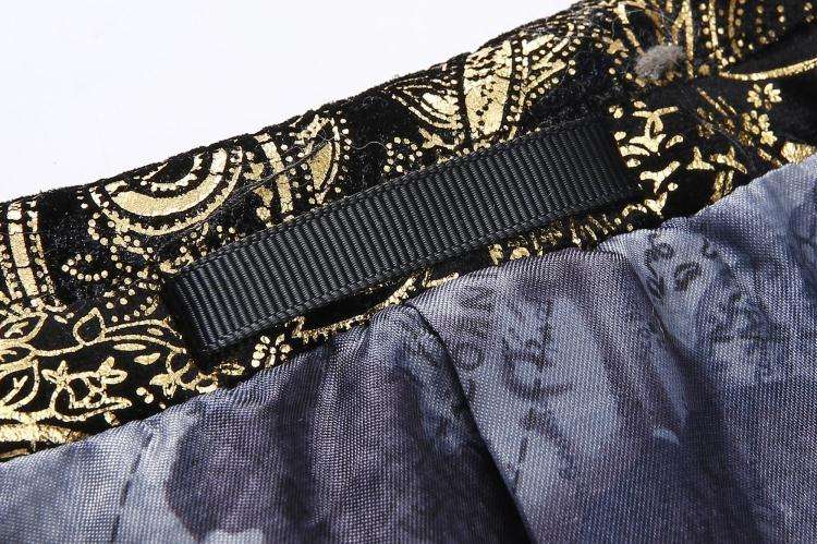 Men Golden Paisley Blazer Suit Jacket