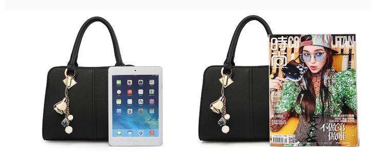 Ladies Large Fashion Leisure Top Handle Shoulder Handbags In Pink