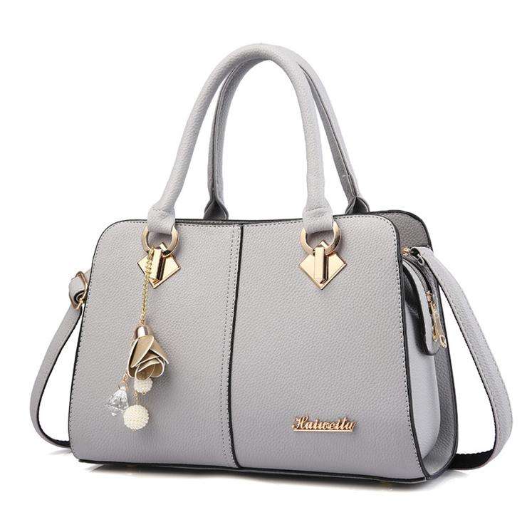 Ladies Large Fashion Leisure Top Handle Shoulder Handbags In Pink