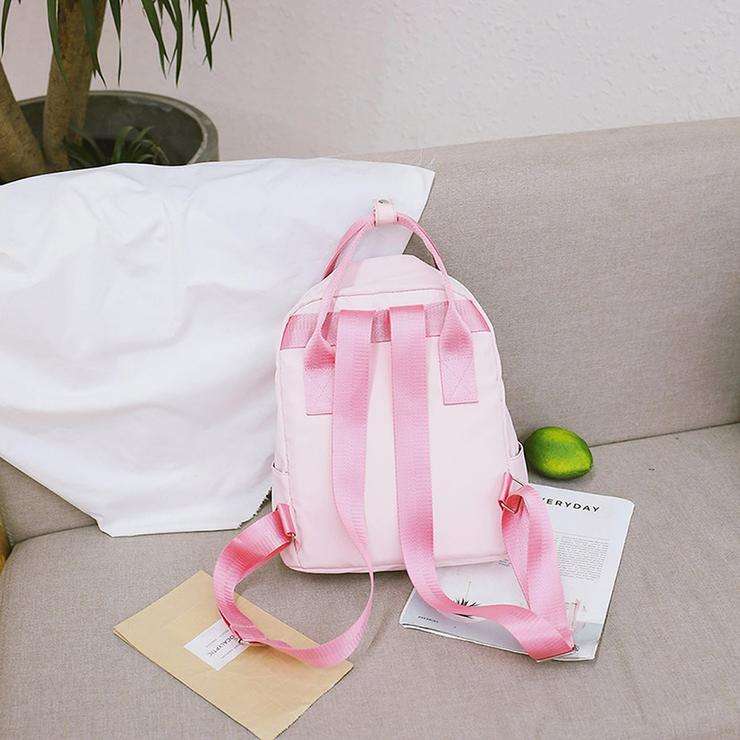White Printed Multifunction Backpacks for Girls