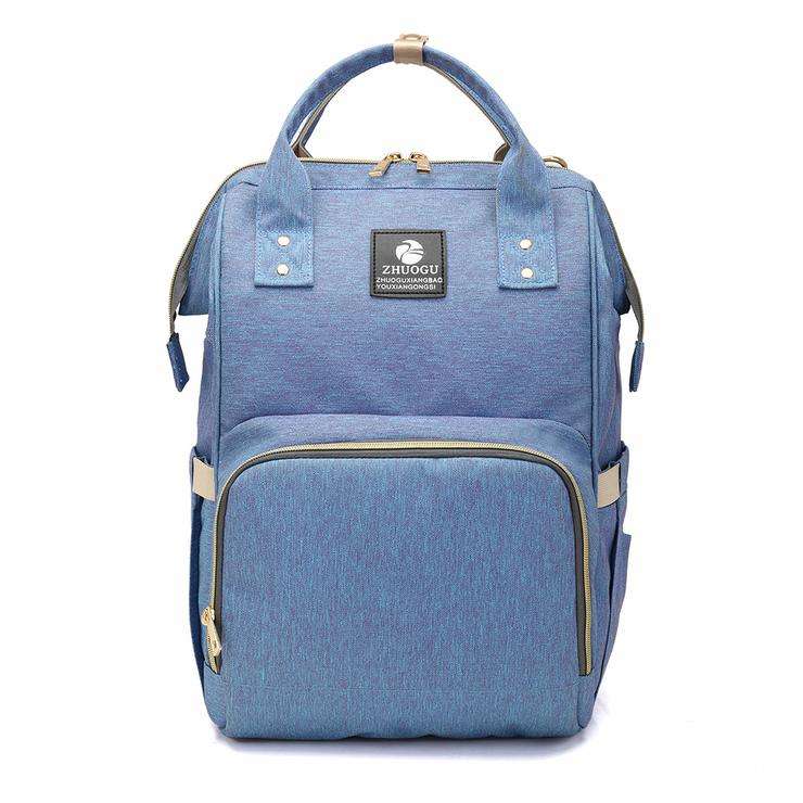 Baby Diaper Nappy Backpack Large Capacity Waterproof Nappy Changing Bag Mother Organizer Blue