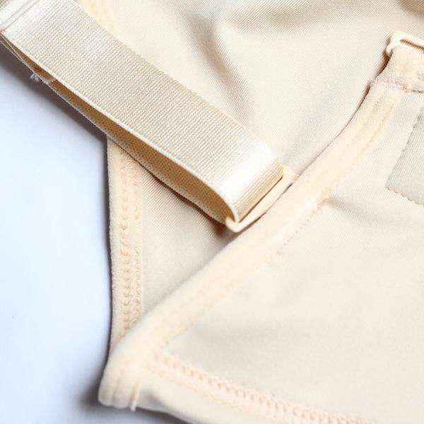 Apricot Girdle Clip And Zip Bodysuit Vest Waist Shaper - Large
