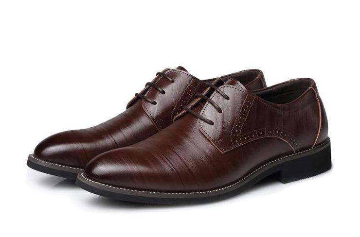 Mens Brown Formal Business Oxford Dress Shoes - Size 41