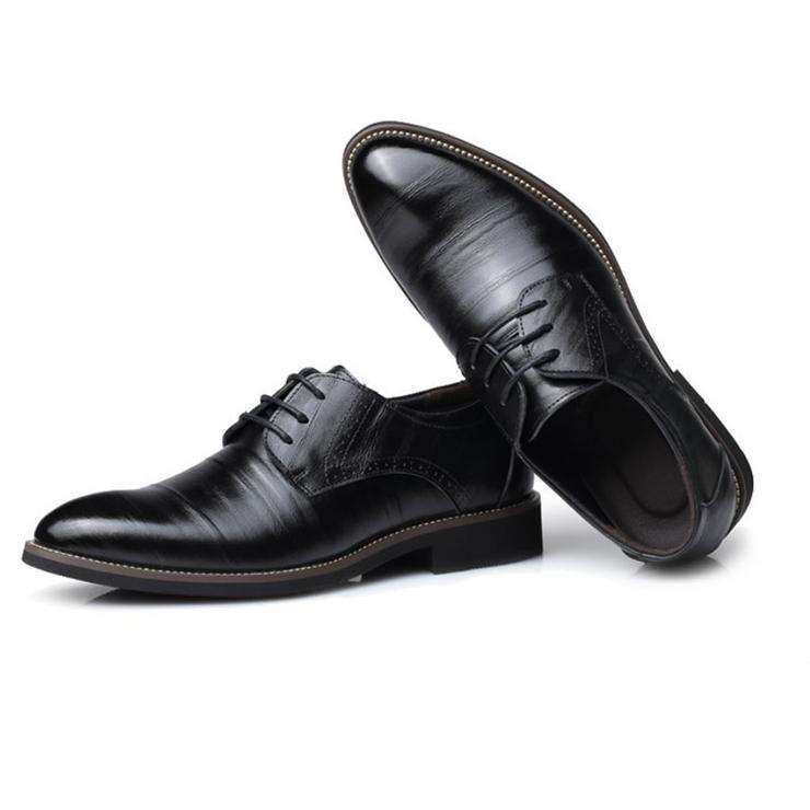 Mens Black Formal Business Oxford Dress Shoes - Size 48