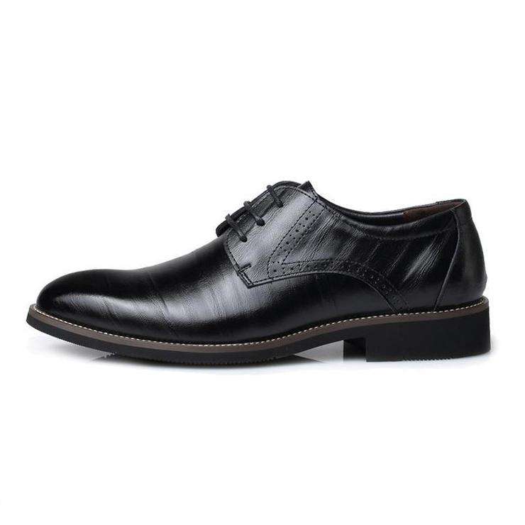 Mens Black Formal Business Oxford Dress Shoes - Size 48