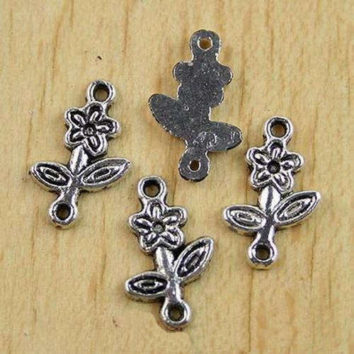 Findings, Connectors, Antique Silver Pewter Daisy Link Connectors, 10mm (10Pcs)