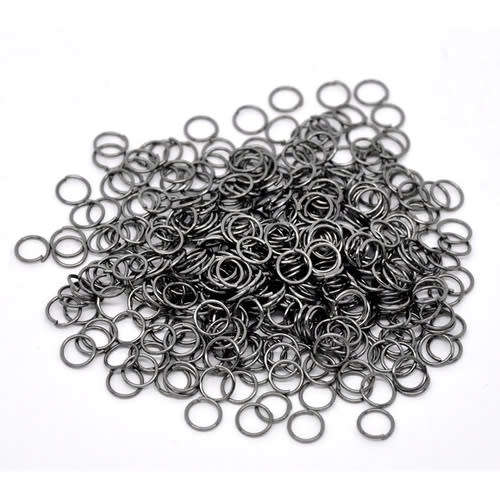 Jump Rings, Gunmetal Black Round Open Jump Rings, 8mm (200Pcs)